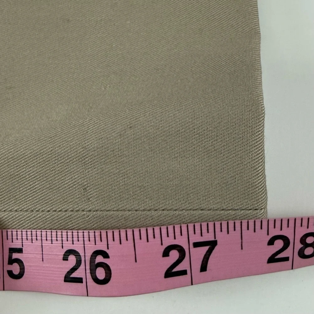 LL Bean Wrinkle Free Dress Chino Pants Mens 33 x 27.75 Khaki Beige 292258 NWT